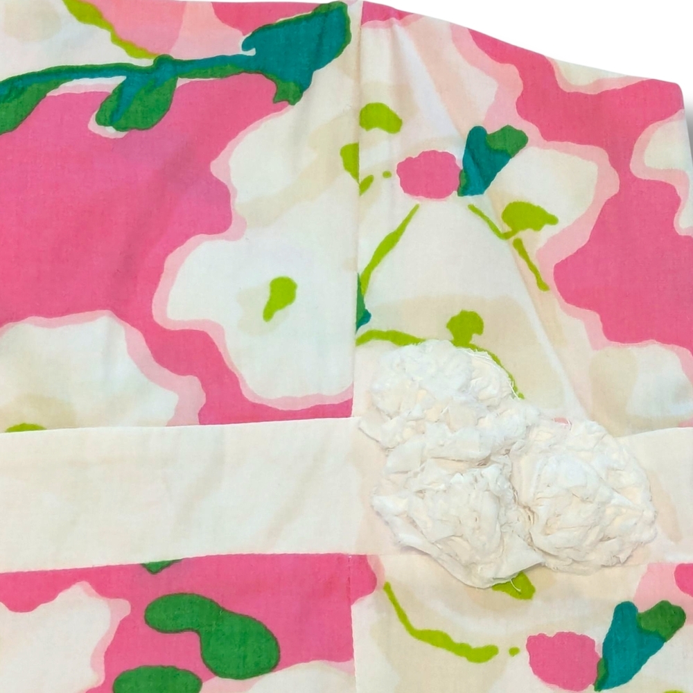Lilly Pulitzer Pink and White "It Can Be Arranged" Girls Floral Dress, Size 14 - Picture 9 of 12